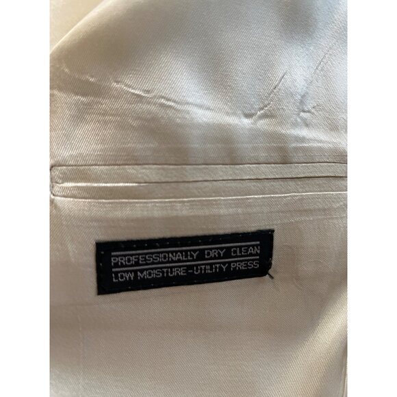 Charing Cross tan pure silk featherweight two button dress jacket size 44 Long - Picture 8 of 8